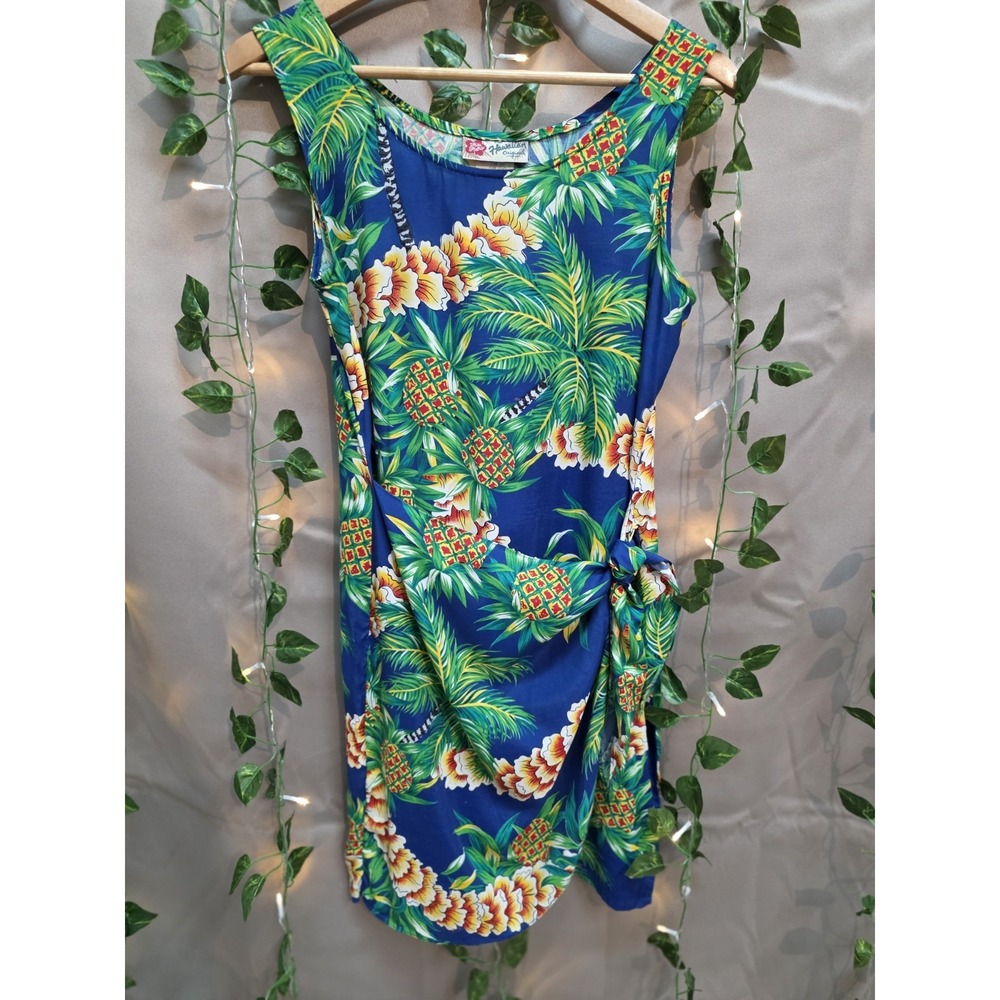Vintage Hilo Hattie Hawaiian Original Faux Wrap Dress Made In Hawaii Sz S Petite